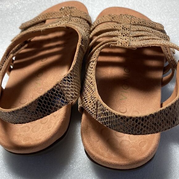 Women's Vionic Snakeskin Tan Harissa Sandals Size 6 - Picture 7 of 8